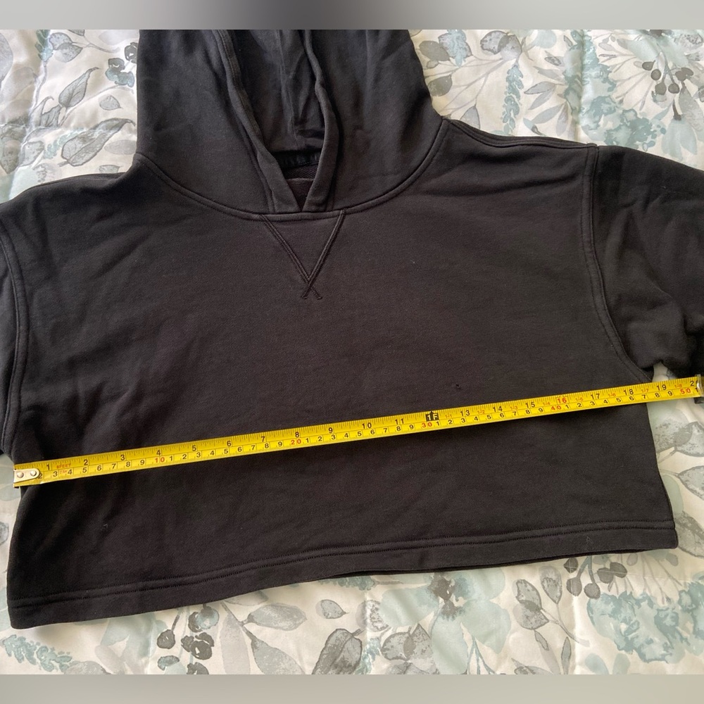 Lululemon All Yours Cropped Hoodie in Black - Picture 9 of 10